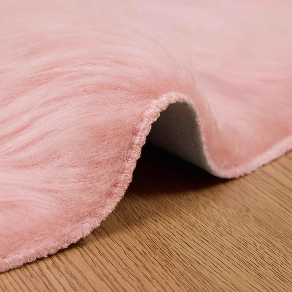 Tappeto in finta TAFALLA Rosa Ø 120 cm Poliestere 42021559