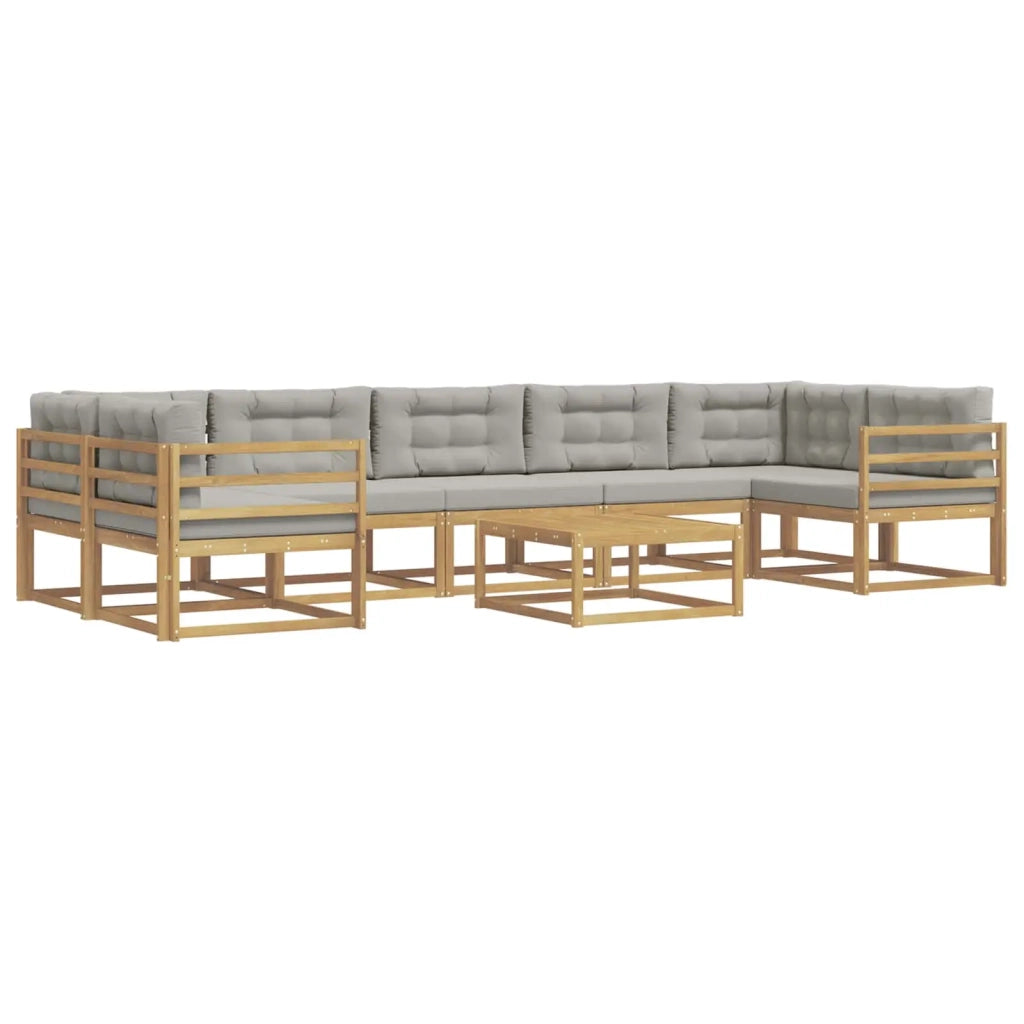 Set di divani da esterno 6 pcs Bianco e Grigio Chiaro 3386185