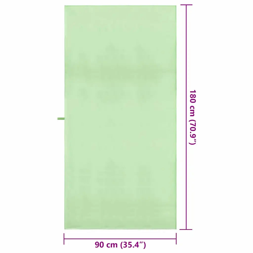 Asciugamani Sportivi 2 pz | Teli per bagno Verde 180 x 90 cm