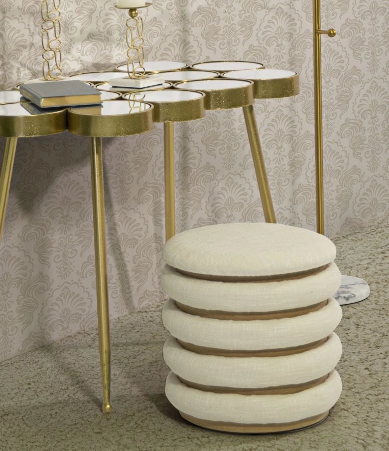Pouf Elegante Damasco Ø 40x42