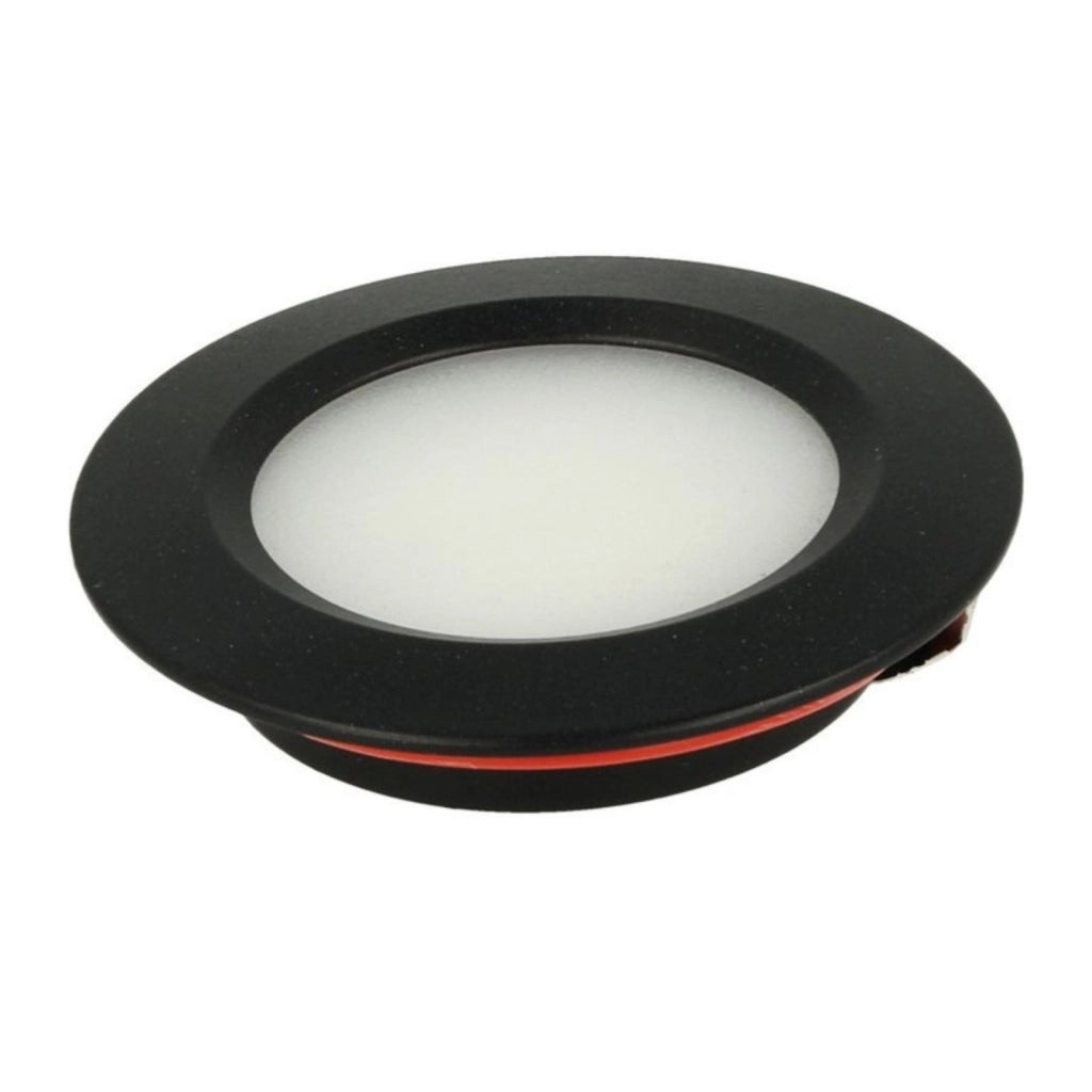 Mini Faretto Led Da Incasso Carcassa Nera Rotondo 3W AC/DC 12V DC 24V Bianco Caldo Foro 50mm