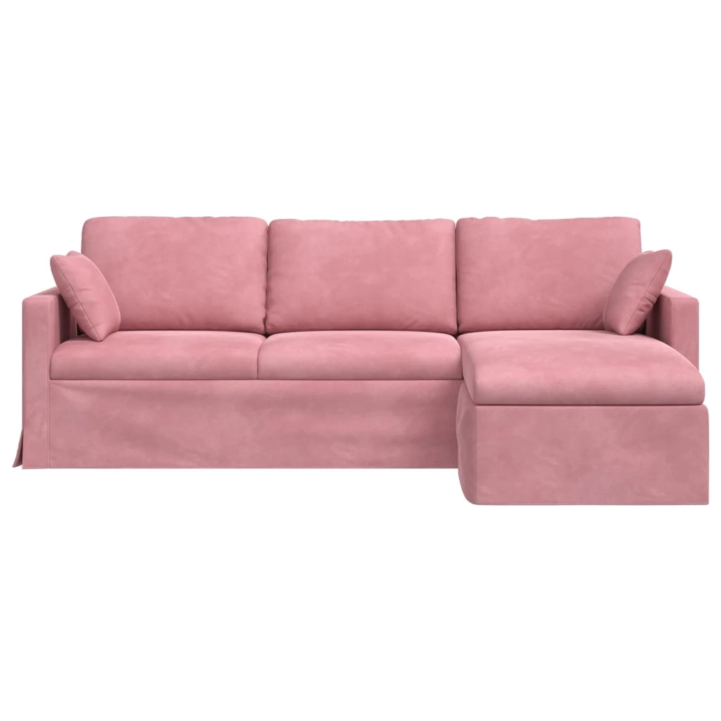 Divano Rosa 228 x 134 x 80 cm Velluto 42024471