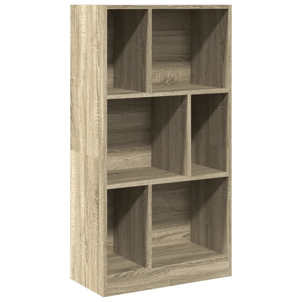 Libreria-Scaffale per Libri-Mobile di Stoccaggio Rovere Sonoma 57x28,5x107,5 cm in Legno Multistrato