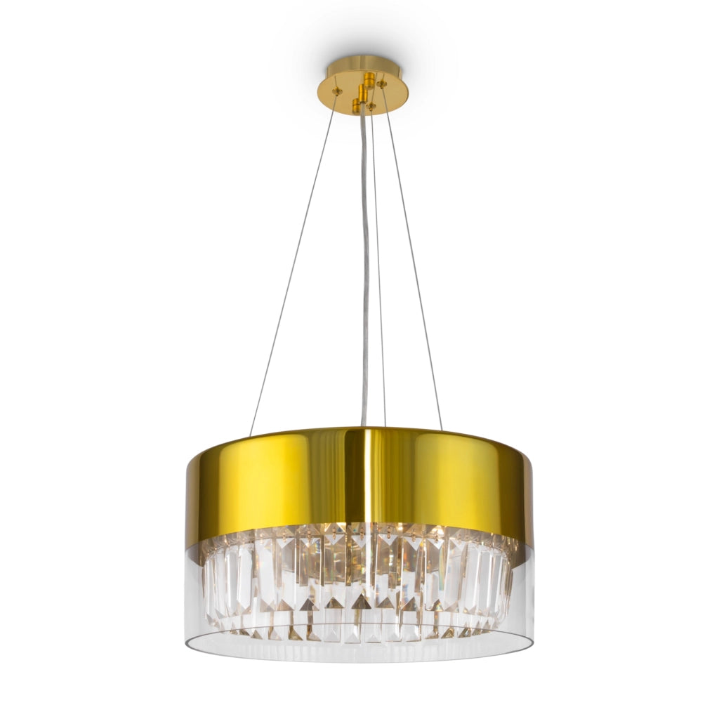 Maytoni Lampadario contemporaneo Wonderland 4 luci E14 oro acciaio vetro