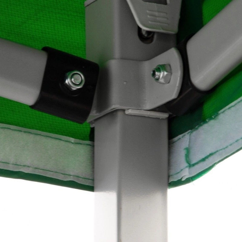 Gazebo Richiudibile Pieghevole 3 X 3 Verde Ricoperto in Pvc Impermeabile