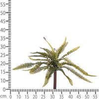 Set 3 Mini Felce Artificiale con 22 Foglie Altezza 36 cm Verde