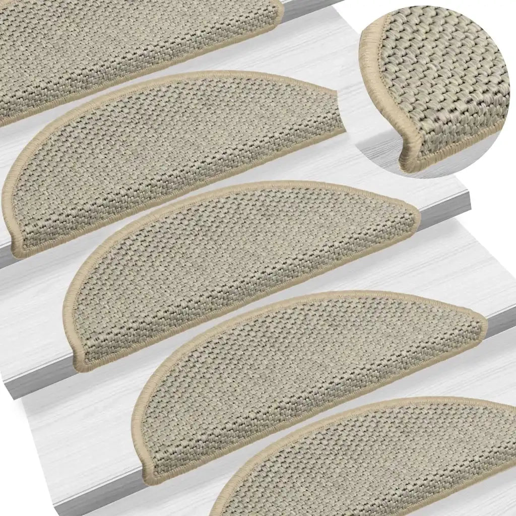 Tappeti Adesivi Scale Aspetto Sisal 30 pz | Gradini per Scale 56x17x3cm Verde Chiaro