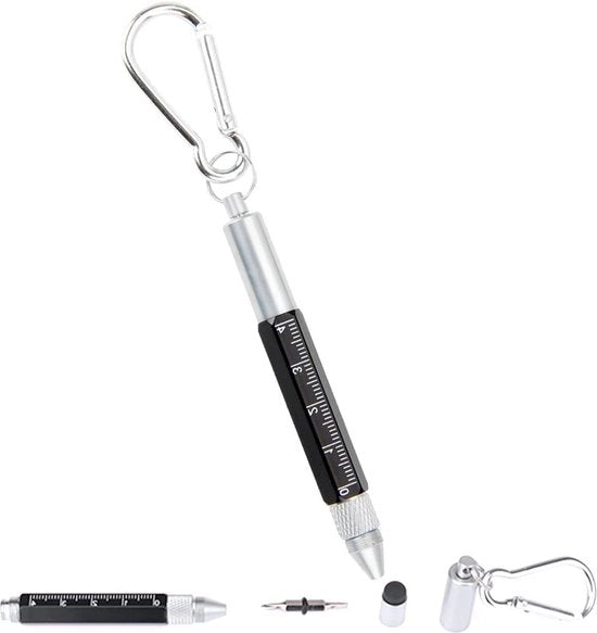 Regalo d'anniversario uomo - Mini 6-in-1 stilografica multifunzionale con molla di scatto