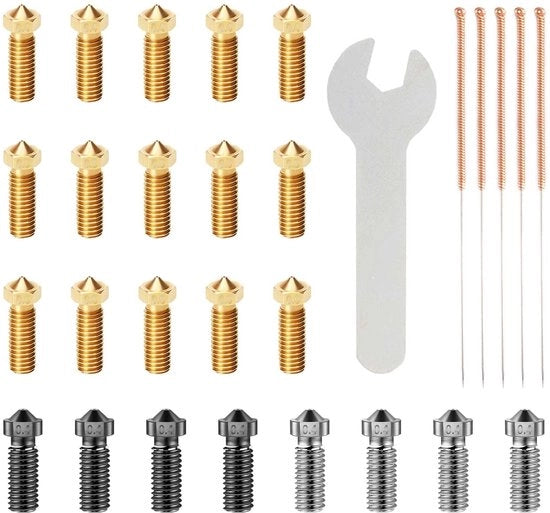 Set di Pulizia per Stampanti 3D Volcano - 23 pezzi - Efficiente - Strumenti di Pulizia per Stampanti 3D - Adatto per Artillery e Altro