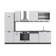 Vicco Cucina componibile Bianco casa di campagna/antracite 300 cm senza piano di lavoro