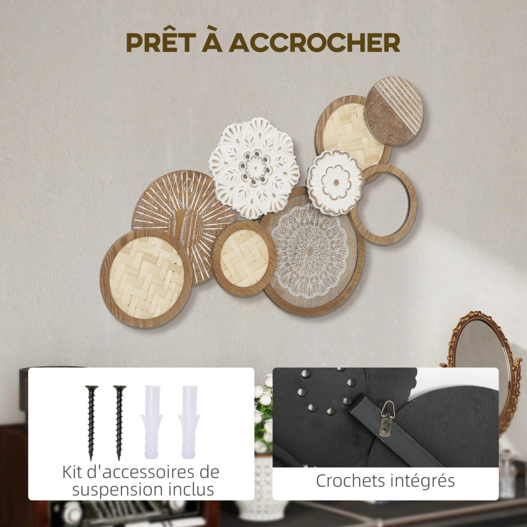 Decorazione murale in legno ¨C Minimal ¨C 83,8x44,5 cm