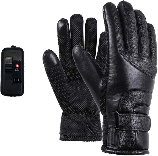 Maniche Calde - USB Ricaricabile - Touchscreen - Impermeabili - Resistenti al Vento - Unico Dimensione - Nero