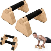 Paralletti in Legno per Calisthenics - Apparecchiatura per Esercizi di Handstand e Push Up - Stabile e Duraturo - 1 Paire