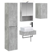Set di mobili per il bagno 5 pcs Grigio Cemento 3407274