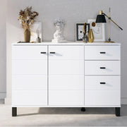 Madia Guatav, Credenza 3 Cassetti, 116x35x78h cm Bianco Opaco