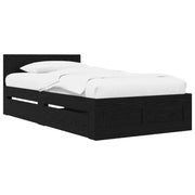 Struttura letto con testata Rovere Nero 80 x 200 cm 3429683