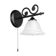 Applique Contemporanea Murcia Acciaio Nero 1 Luce E14