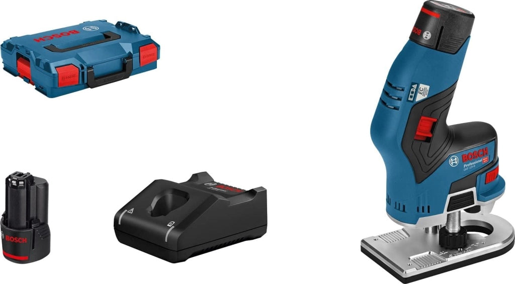 Bosch Professional 06016B0001 - Smerigliatrice angolare GKF 12V-8 (senza batteria, 12 V, pinze di serraggio Ø: 6 mm/8 mm, in L-BOXX)