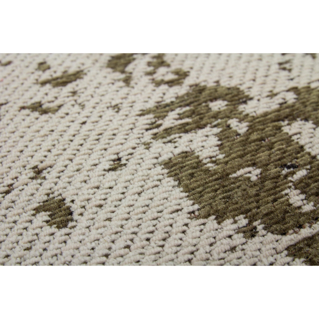 Tappeto vintage Nostalgia Olive in cotone e poliestere