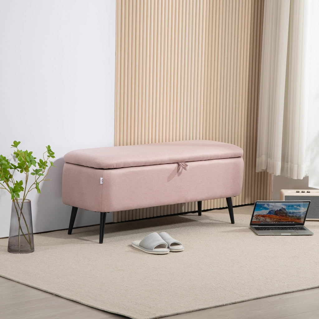 Cassettiera con coperchio ribaltabile ¨C zephmum ¨C rosa 101x38.5x44.5cm
