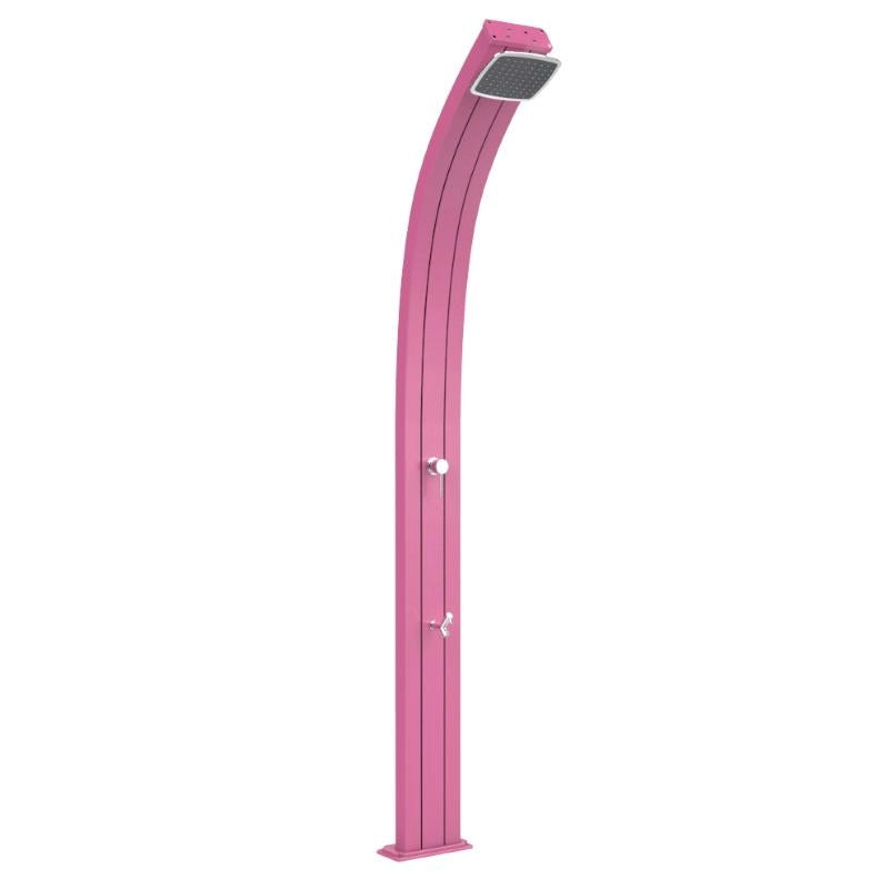 Doccia Solare Spring In Alluminio 30 Litri Con Lavapiedi Colore Fuxia Cv-A120/4003