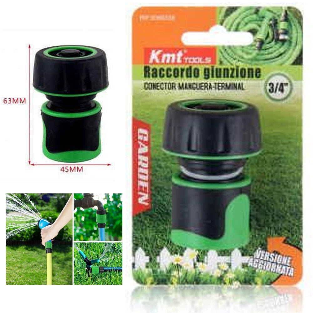Trade Shop - Raccordo A Innesto Attacco Rapido Per Tubo Acqua Irrigazione Giardino 19mm 3/4 -