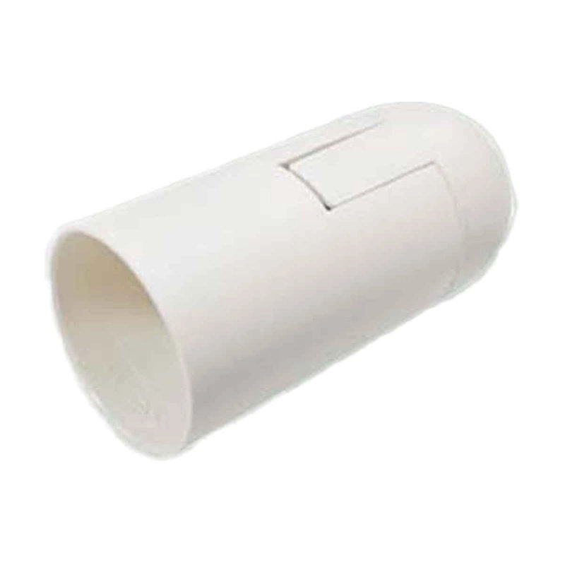 2 Pezzi Portalampade E14, Portalampada in Termoplastico Bianco Slim Cilindro