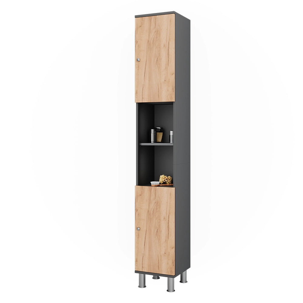 Mobile alto Fynn Antracite/Rovere dorato 30 x 190 cm Vicco