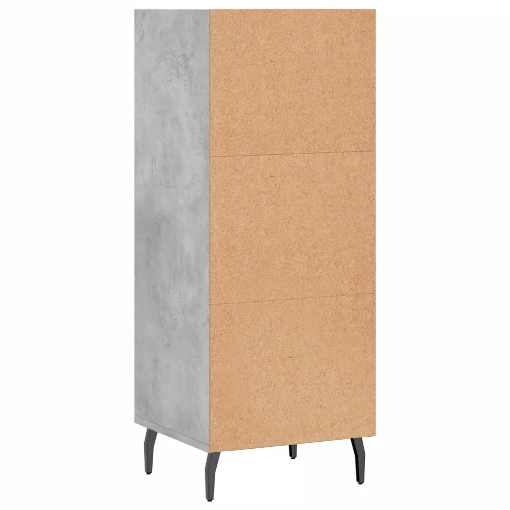 Credenza-Buffet-Armadio da cucina Grigio Cemento 34,5x32,5x90 cm in Legno Multistrato 779876