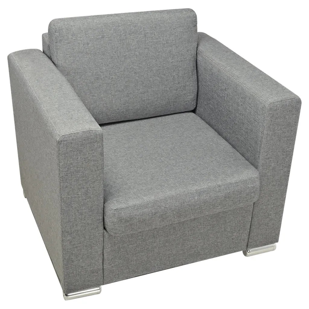 Poltrona Grigio Chiaro in Tessuto 243579