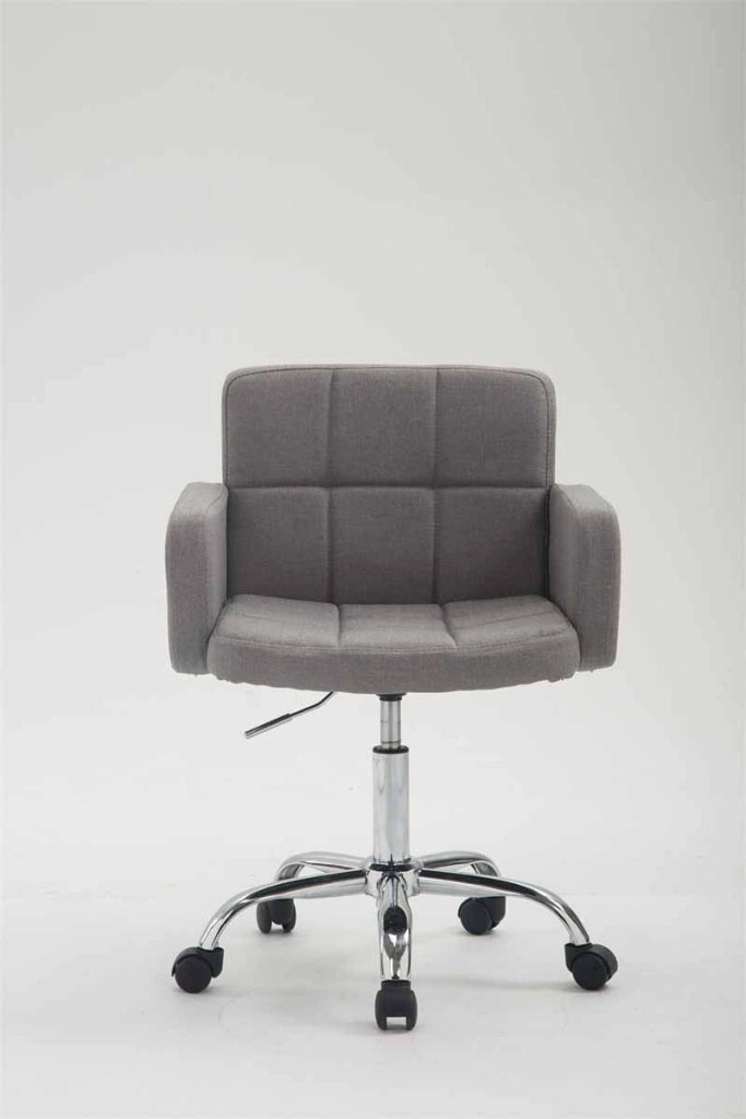 Sgabello Los Angeles in tessuto grigio