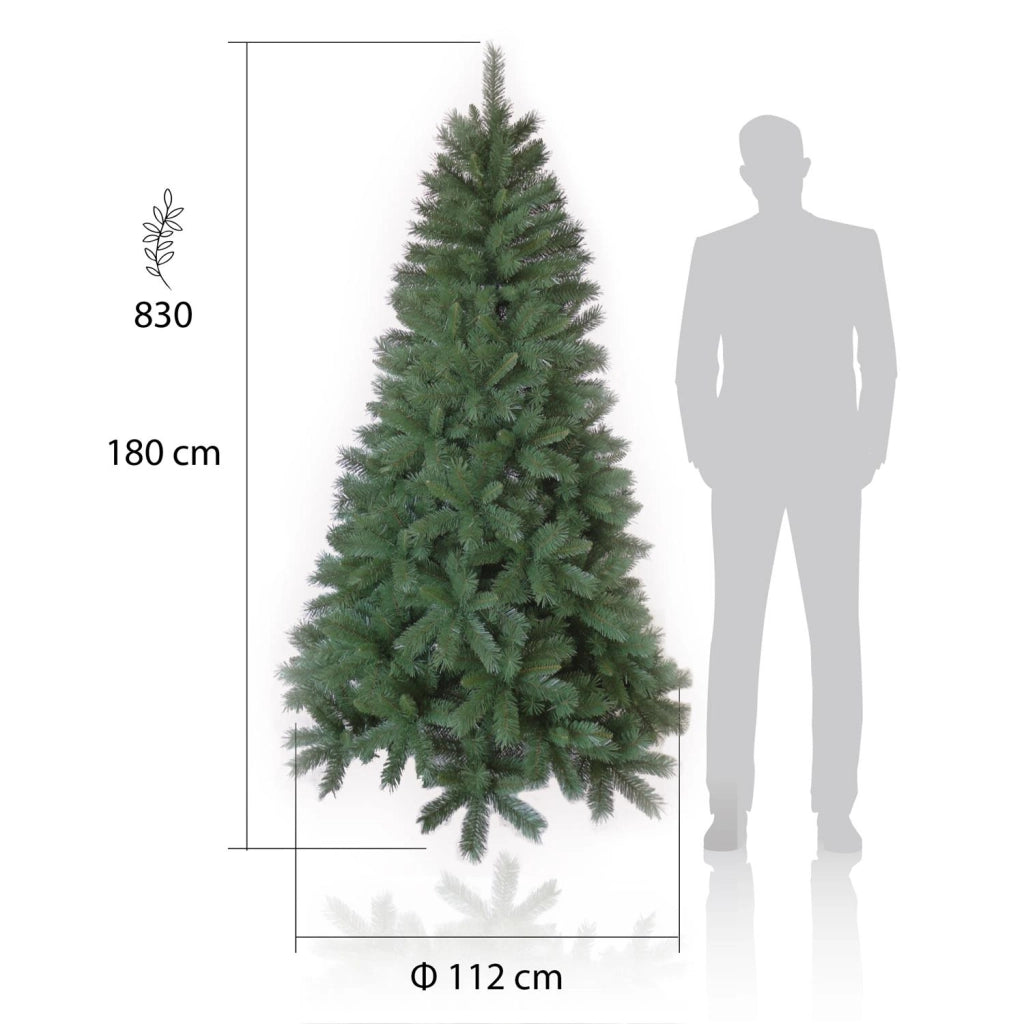ALBERO DI NATALE MONTEMAURO 180 CM CON 830 RAMI - VERDE ARTIFICIALE