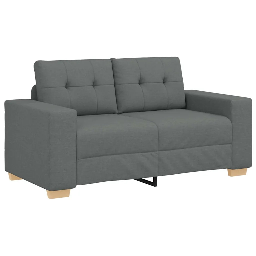 Set divano a 2 pz con Cuscini Tessuto Grigio Scuro 3324711