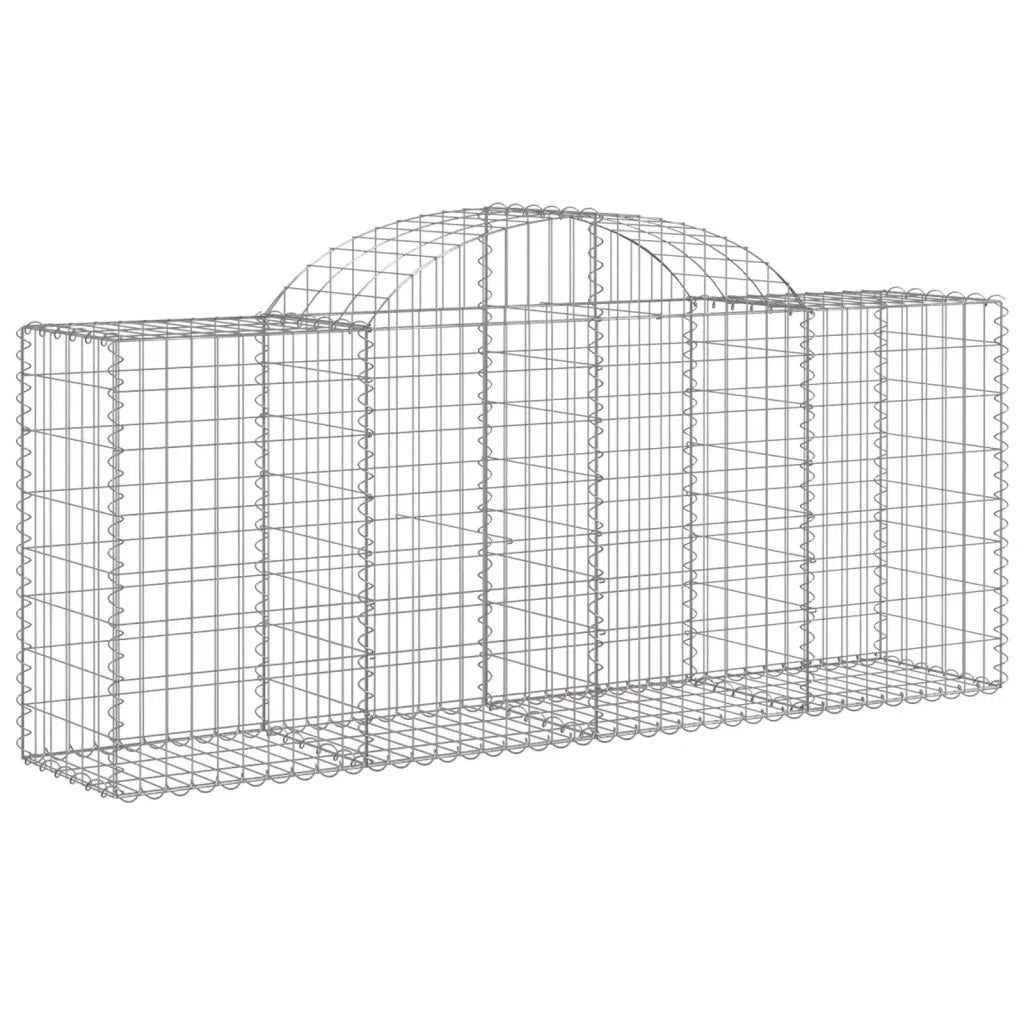 Cesti Gabbioni ad Arco 12 pz 200x50x80/100 cm Ferro Zincatocod mxl 77134