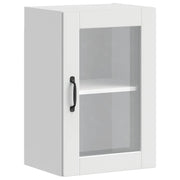 Pensile da cucina dal design moderno con vani contenitori 40 x 31 x 60 cm in legno composito bianco 02_0050312
