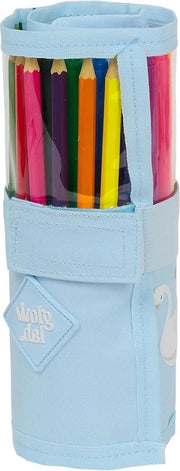 Penna rotolante per bambini 5-14 anni comodo e multifunzionale qualità e robustezza 7 x 20 cm - azzurro chiaro