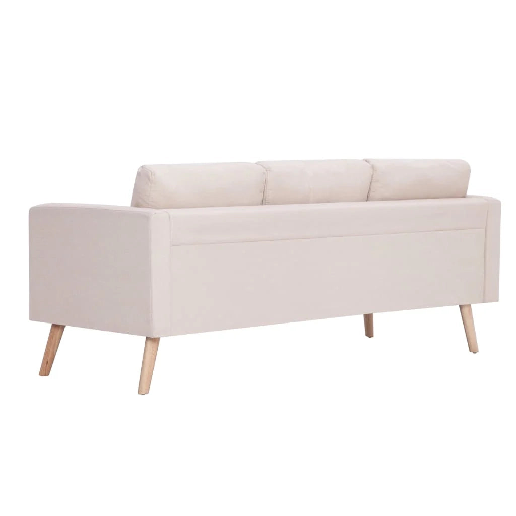 Divano a 2 posti per soggiorno salotto arredamento per la casa tessuto color crema 02_0020268