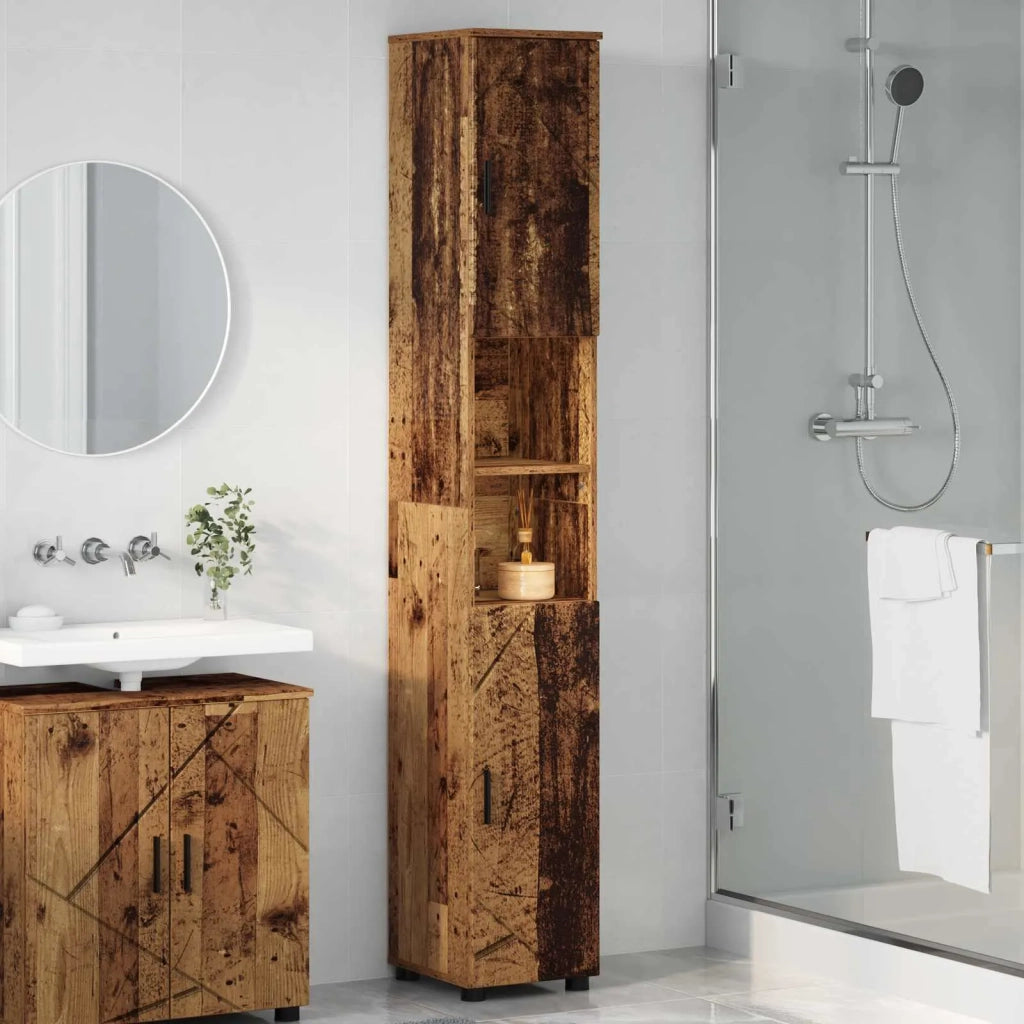 Mobile da Bagno con porta Legno vecchio 30 x 35 x 192 cm 883342