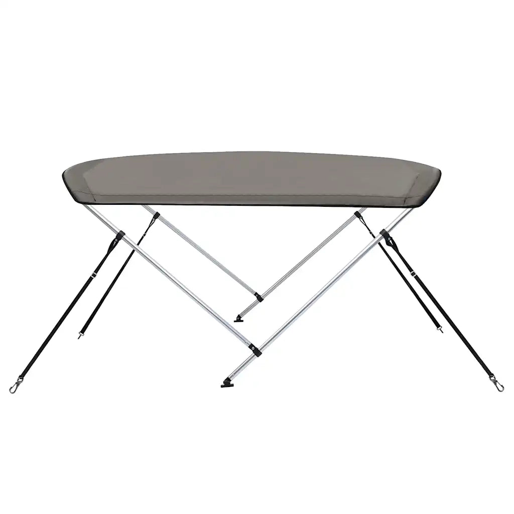 Bimini di Prua con Tendalino 2 Archi Grigio 150x120x110 cm 94792