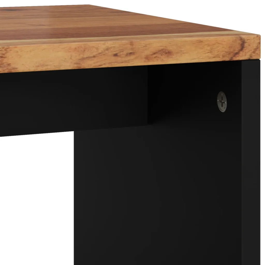 Tavolino 40x31x46 cm Legno Massello Acacia e Legno Multistrato 350645