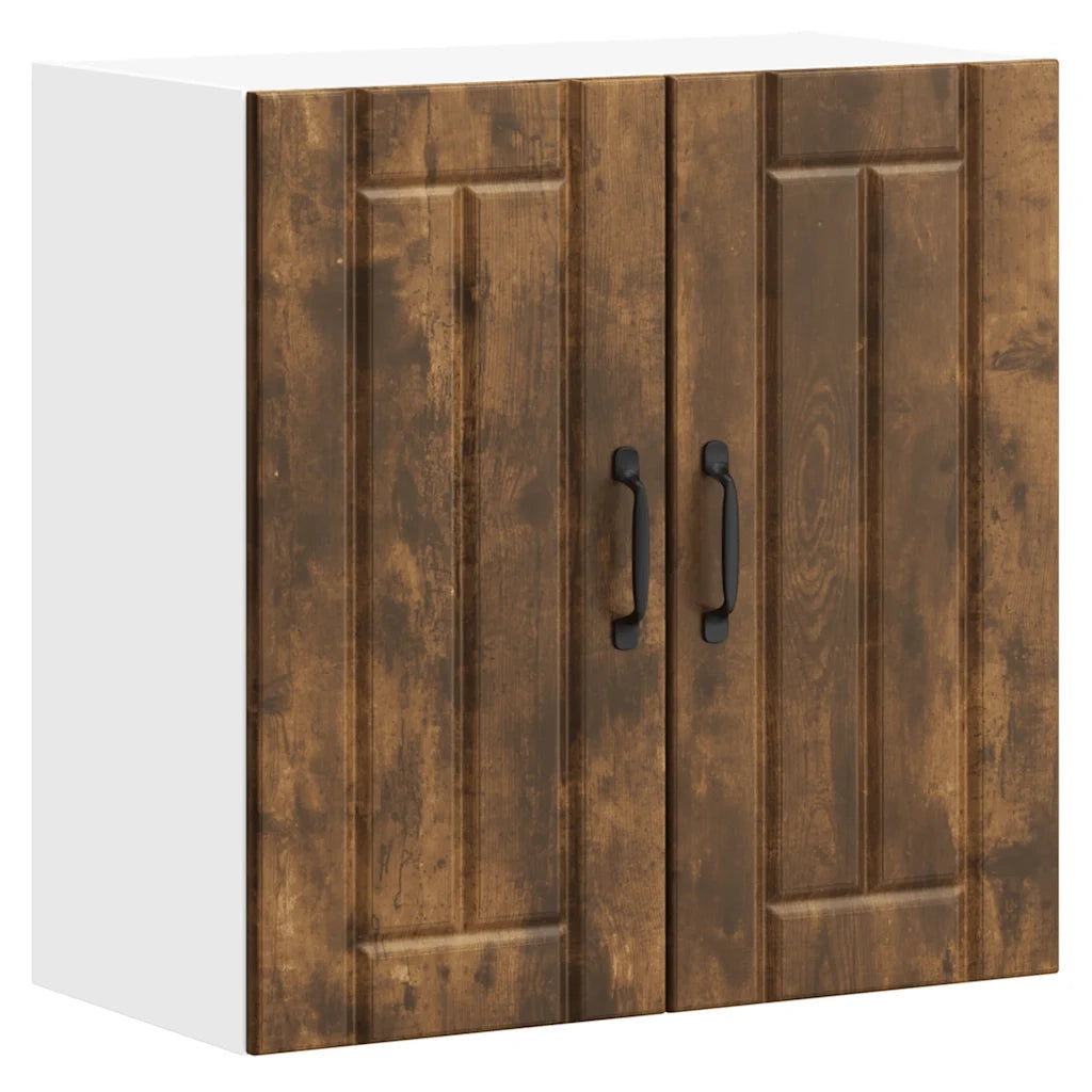 vidaXL Pensile da Cucina Lucca Rovere Fumo in Legno Multistrato