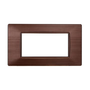 Placca Plastica Serie Starlight 4P Colore Bronzo Satinato Compatibile Con Vimar Plana
