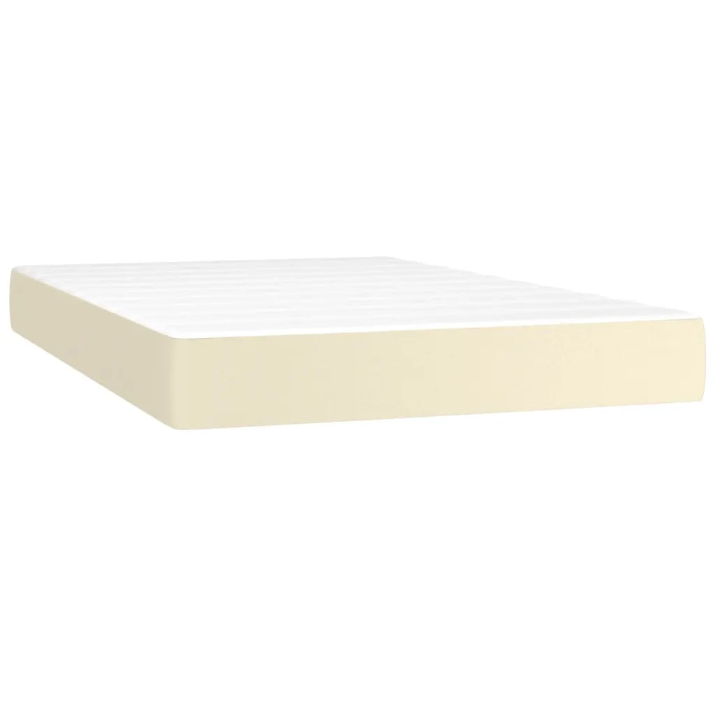 Giroletto a Molle con Materasso Crema 120x200 cm in Similpelle cod mxl 54943