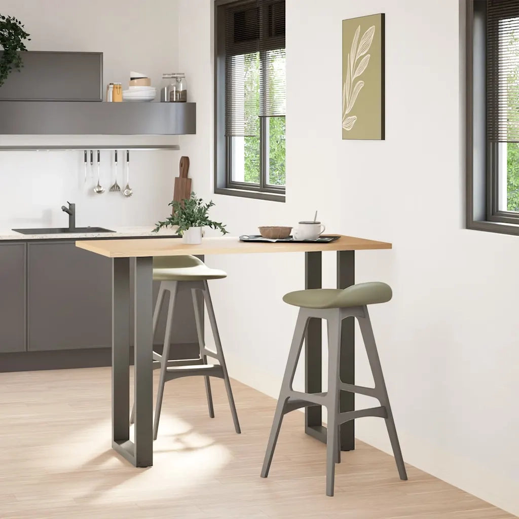 Gambe per tavolo da bar a forma di U 2 pz Antracite 50x(100-101) cm Acciaio 4013234