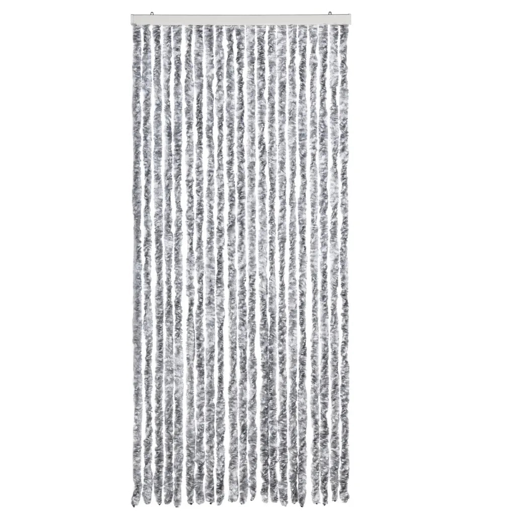 Zanzariera Bianco e Grigio 90x200 cm Ciniglia CFW3687811