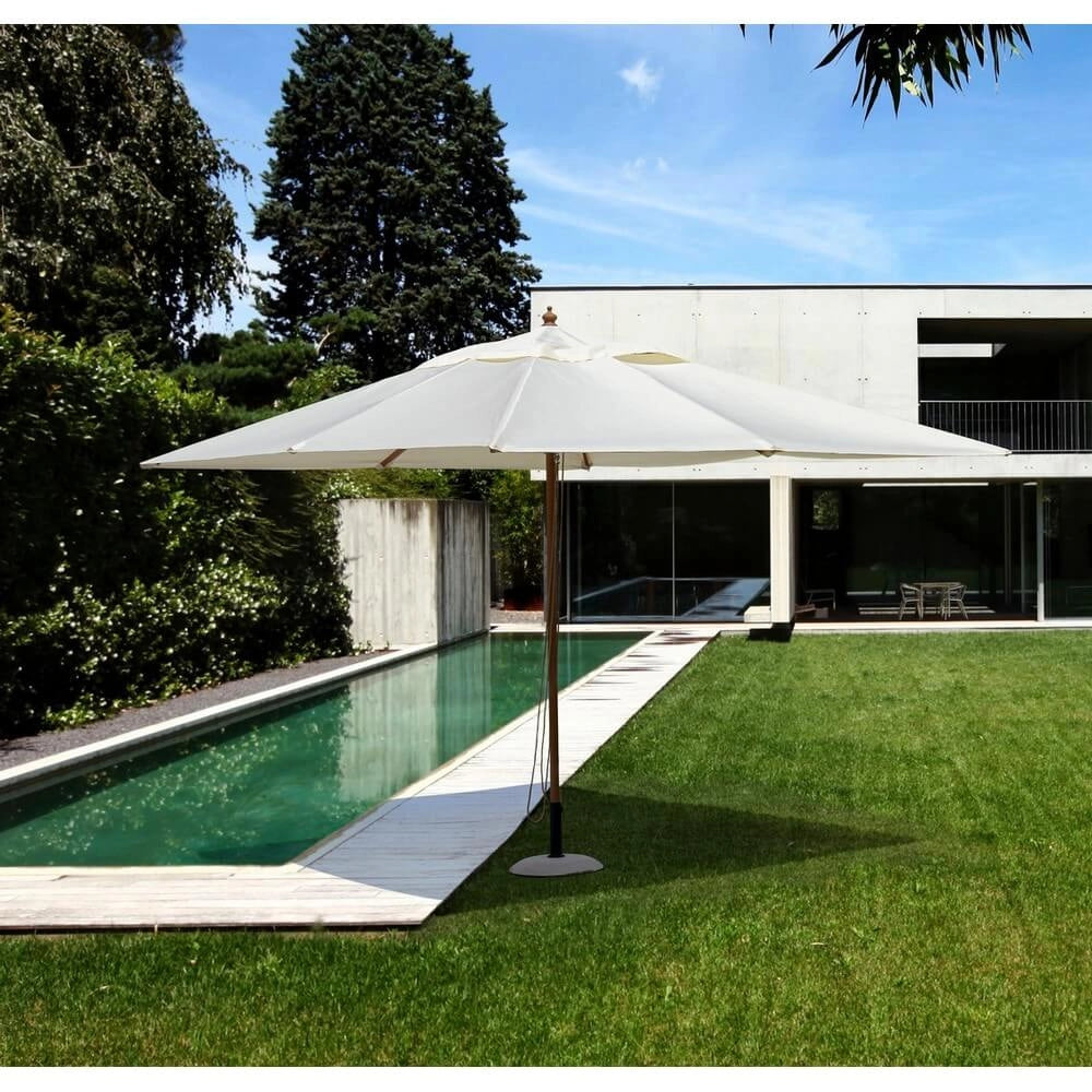 Ombrellone da Giardino Rettangolare 3x4m Palo Effetto Legno - KALYON