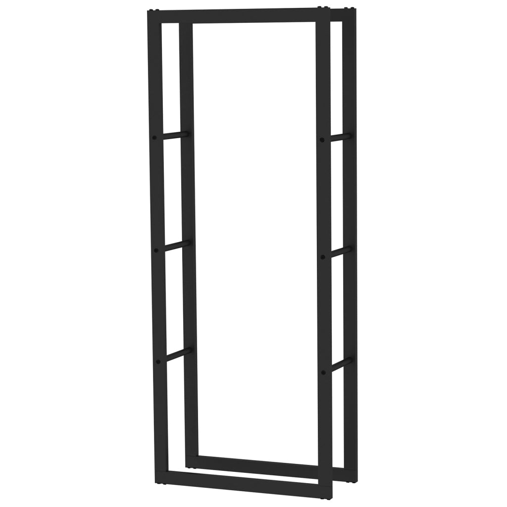 Toboli Scaffale per legna da ardere 150x25x60cm, metallo verniciato a polvere, per interno ed esterno, Portalegna