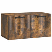Mobile Porta TV da Muro-Credenza per TV sospesa Rovere Fumo 59,5 x 31 x 30 cm 735910