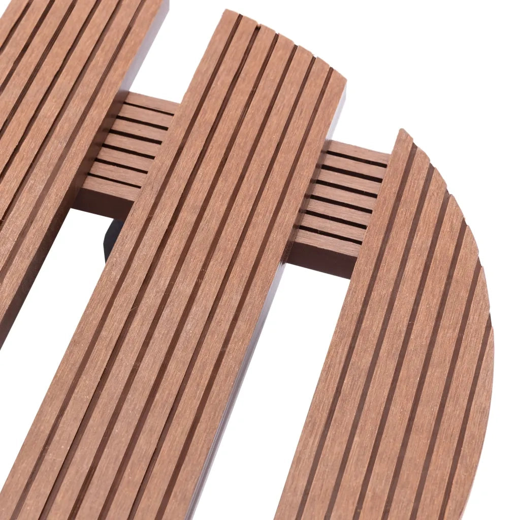 Carrelli Portavasi 2 pz Marroni  Ã˜30x7,5 cm in WPC cod mxl 60649