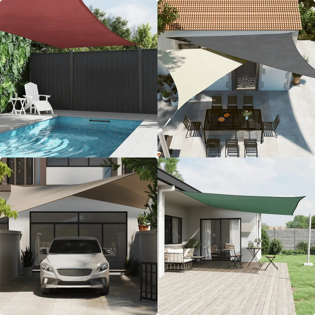 Parasole a Vela Oxford Rettangolare 3x5 m Bianco 135267